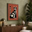 Geometric Cat Mid-Century - Wrapped Canvas-65793967-65793973