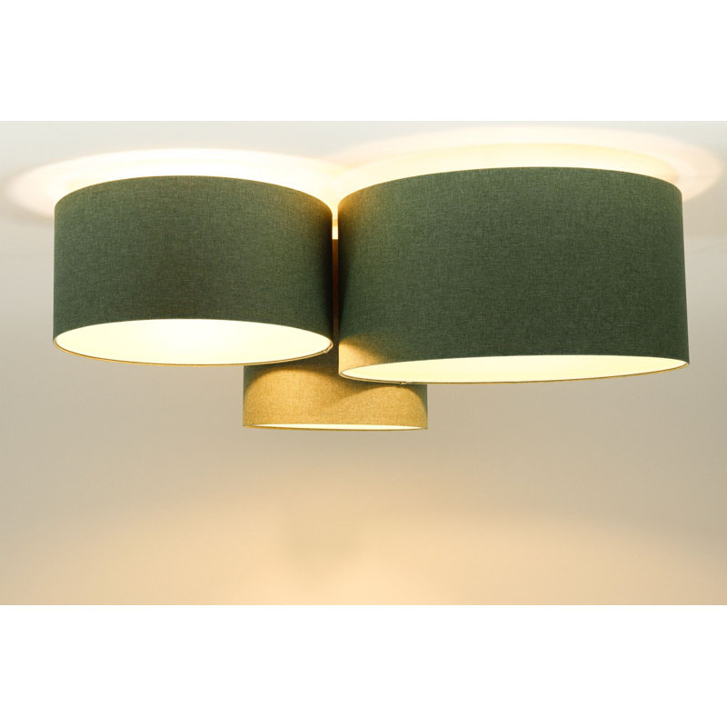 Avaughn Flush Mount, Brown/Black