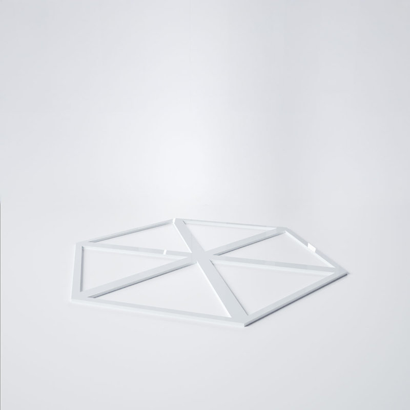 Petits panneaux muraux décoratifs en acrylique Pendleton, petit, l 11 3/8 po x H 13 1/8 po x T 1/8 po, blanc, Blanc