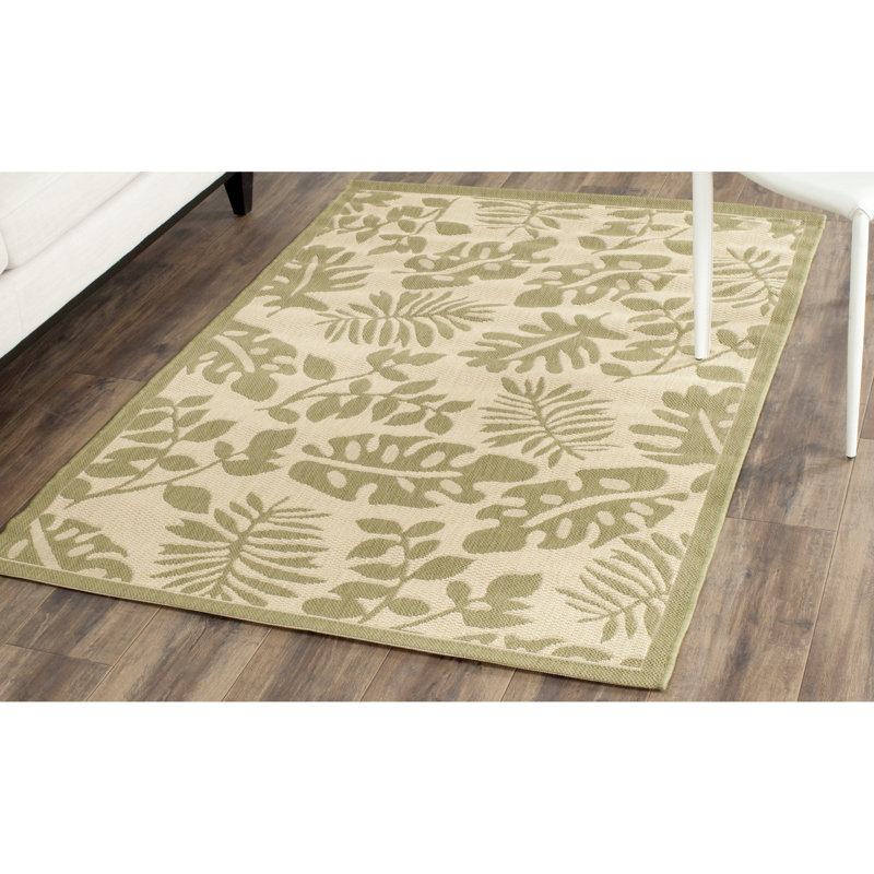 Tapis d'intérieur / extérieur à motif floral Martha Stewart, Rectangle 8 pi x 11 pi 2 po