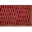 Tapis rouge en laine noué à la main de conception unique 6 pi 5 po x 9 pi 7 po New Age