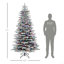 Arbre de Noël artificiel enneigé 7,5 pi