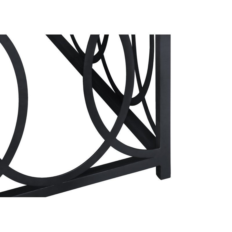 New Orleans Frame Coffee Table, 18.5" H x 40" L x 40" W, Carrera Marble/ Flat Black