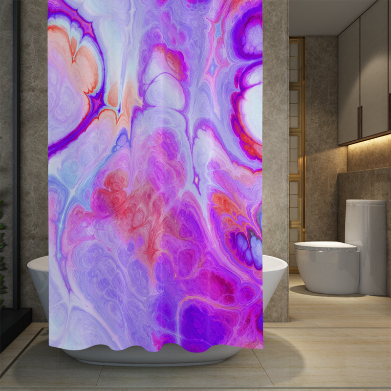 Bearce Abstract Shower Curtain, 83" H x 70" W