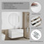 Ensemble de meuble-lavabo 36 po avec lavabo, armoire avec 2 grands tiroirs, système de fermeture en douceur, 2 grands tiroirs, conception sans poignée, assemblage facile, blanc brillant