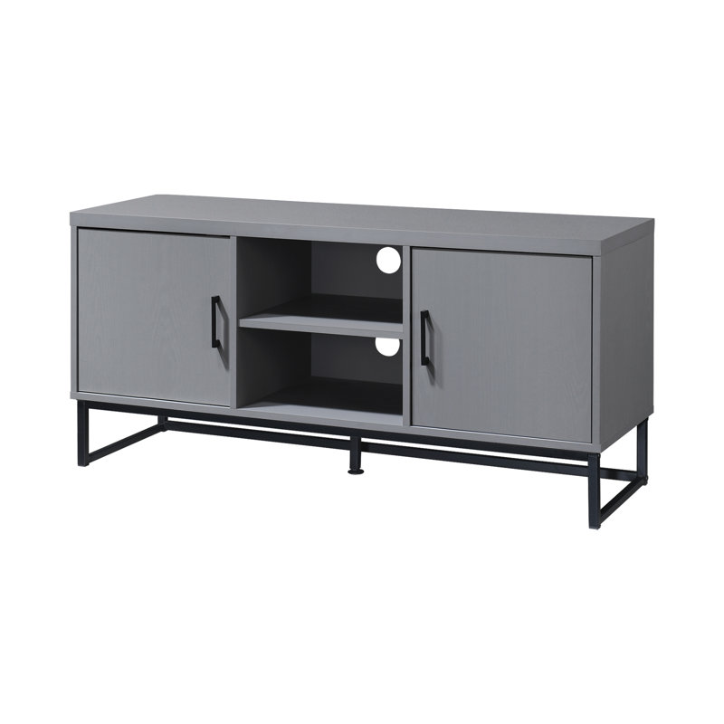 47 In. Wood TV Stand With 2 Storage Cabinets Fits TV's Up To 50 In., Gray