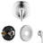 Brushed Nickel Shower Outfit With 2.5 Gpm Flow Rate & Swivel Spout - Efficient Wall Mounted Package 8" Head Soap Dish Sleek Appearance-122402429