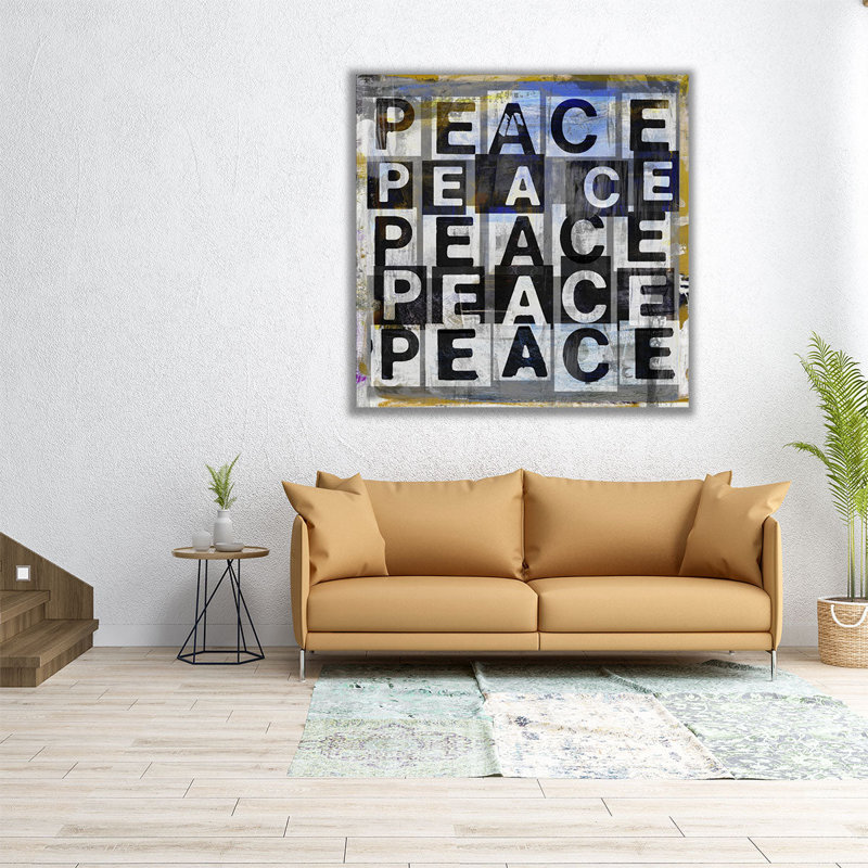 Paix - reproduction d'art sur toile, H 12 po x l 12 po