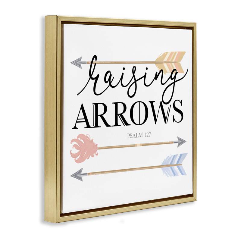 "Spiritual Raising Arrows", art mural sur toile flottante par Lucca Sheppard, Cadre flottant métallique doré