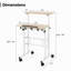Bureau debout mobile Giantex, bureau assis-debout à hauteur réglable, bureau d'ordinateur portable portatif, poste de travail d'ordinateur à 2 niveaux pour le bureau personnel-86153607