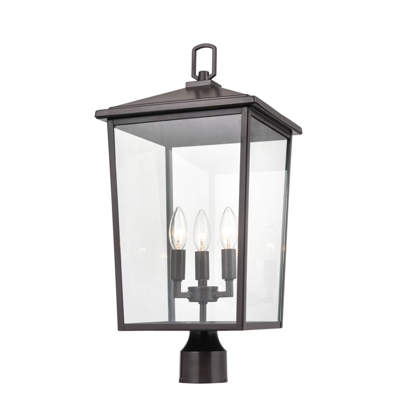 Powder Coated Bronze 23" Outdoor Lantern Post Light