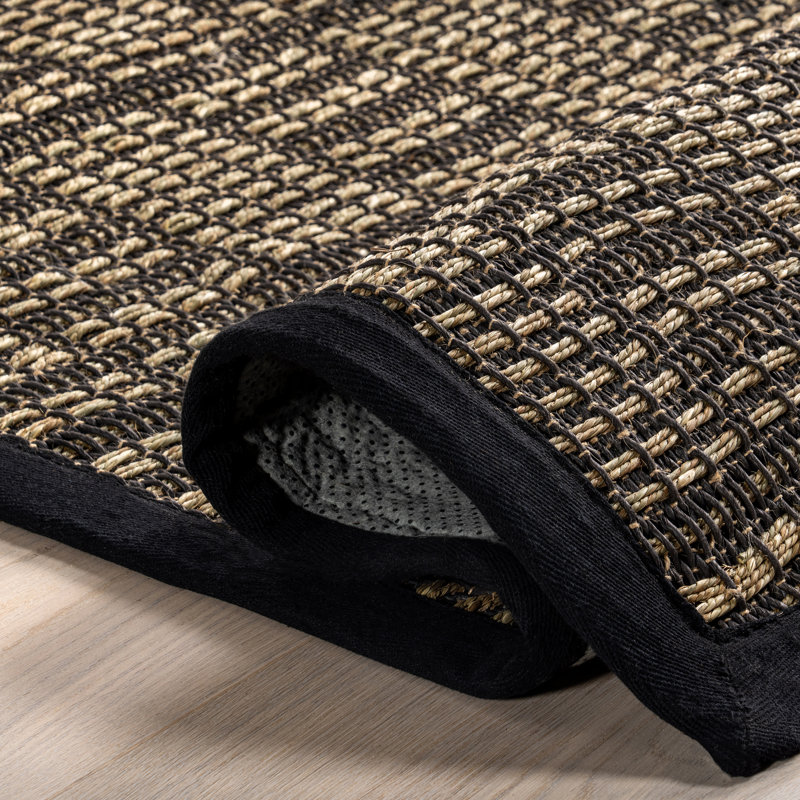 Tapis géométrique en ruppie maritime, Tapis de couloir 2 pi 6 po x 8 pi