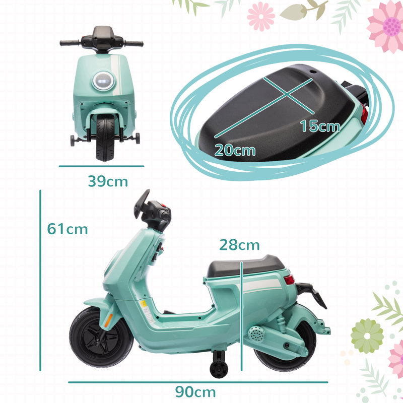 HOMCOM Battery Powered Ride On, Green