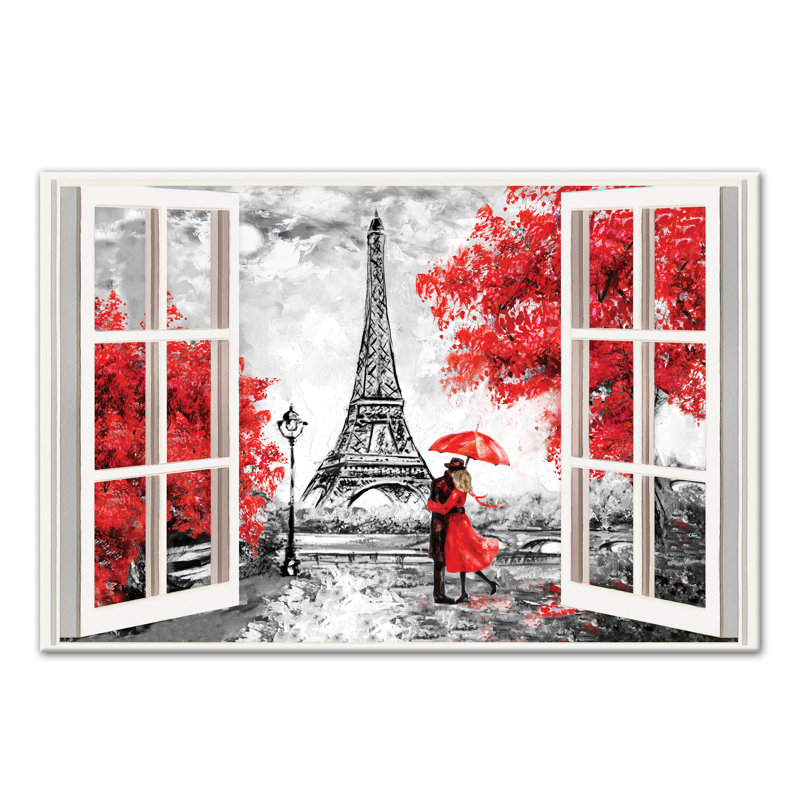 Art sur toile pour fenêtre paris Erika, H 20 po x l 30 po x P 1,25 po