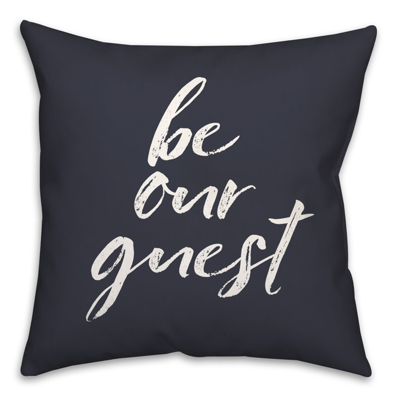 Coussin décoratif intérieur / extérieur en polyester , Bleu marine, H 18 po x l 18 po