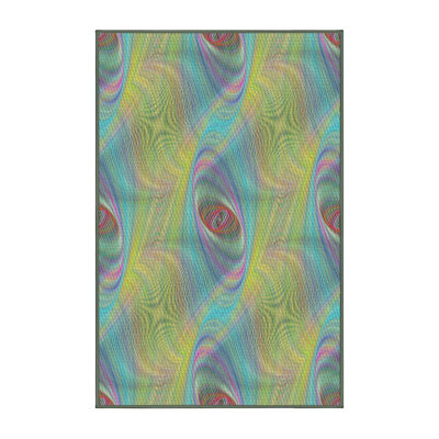 Tapis à motifs bleu / jaune