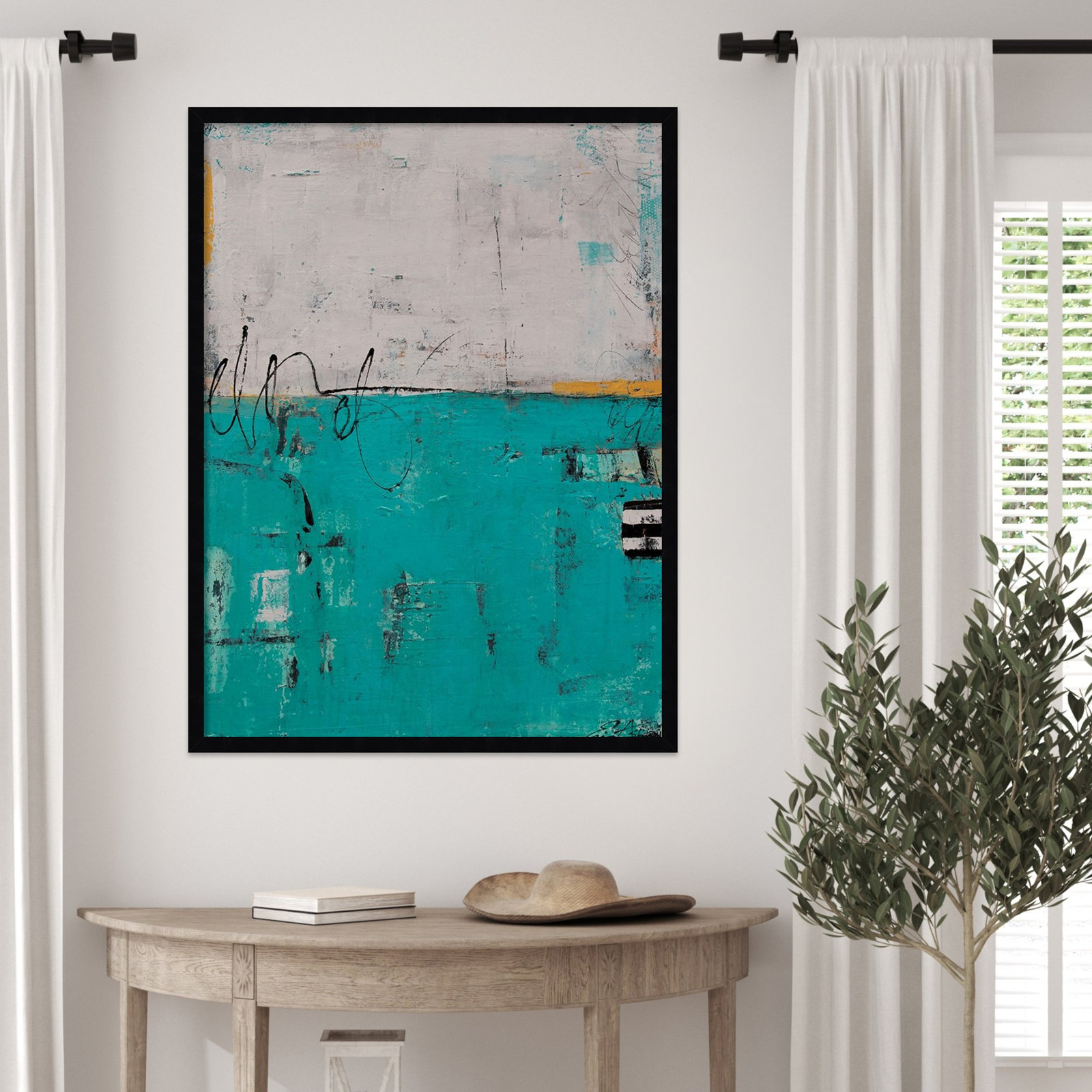 Urban Harmony Print by Erin Ashley, 33" H x 25" W, Black