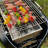 YOHO BEDDING INC 23.5 in. W Portable Grill / Smoker Combo Charcoal Grill Gas & Charcoal Combo Grill