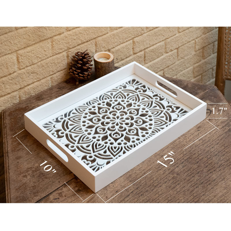 Plateau en bois massif, Blanc