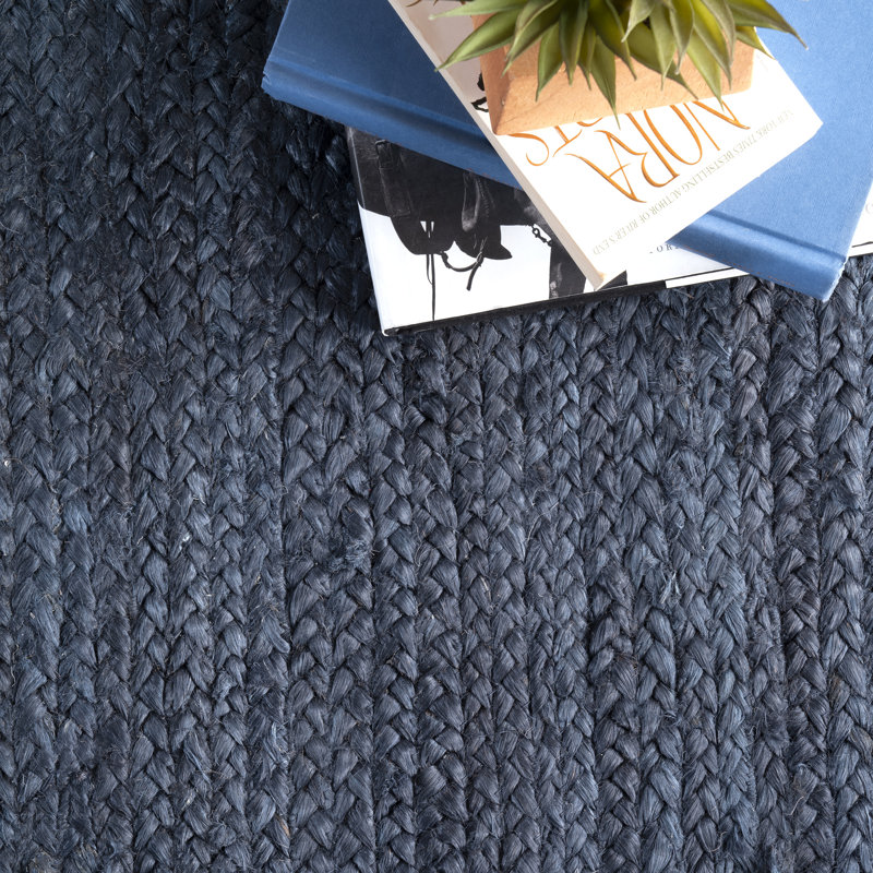 Tapis bleu / naturel Giard, Rond 4 pi