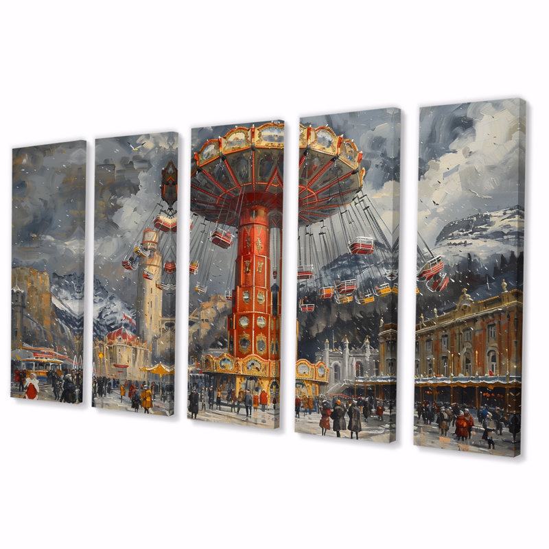 «Troene - Amusement Parks», ensemble de reproduction d'art mural, H 32 po x l 80 po