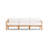 Haven Teak Outdoor Sofa With Sunbrella Cushions And Wooden Armrest In Canvas-72605198