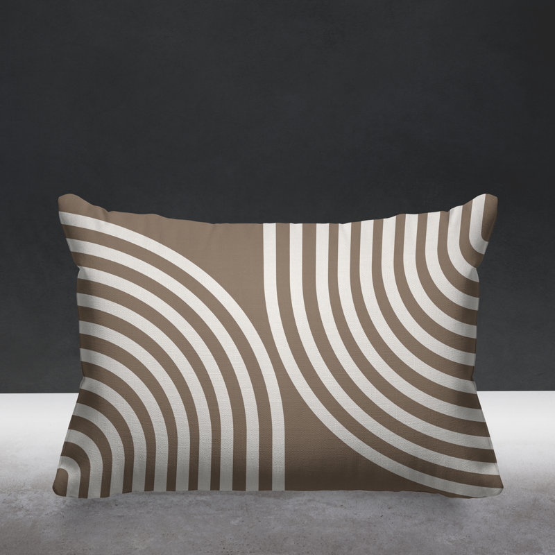 Coussin décoratif intérieur / extérieur Max Abstarct, Beige