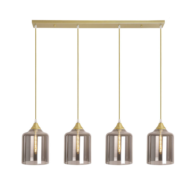 Gunda 4 - Light Kitchen Island Pendant, Gold, Smoke
