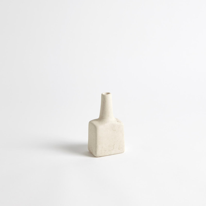 Tall Stack Bottle-Reactive Ivory, 5" H x 2.75" W x 2" D