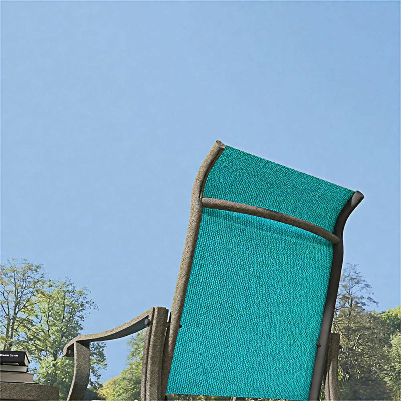 Outdoor Gliders Set Bistro Set, Brown/Blue