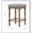 Farsiris  Fabric & Weathered Oak Finish Counter Height Stool (Set-2)
