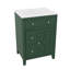 Armoire de lavabo de salle de bain 24 po, design contemporain avec vasque en céramique - 2 tiroirs + porte à fermeture en douceur-121088151