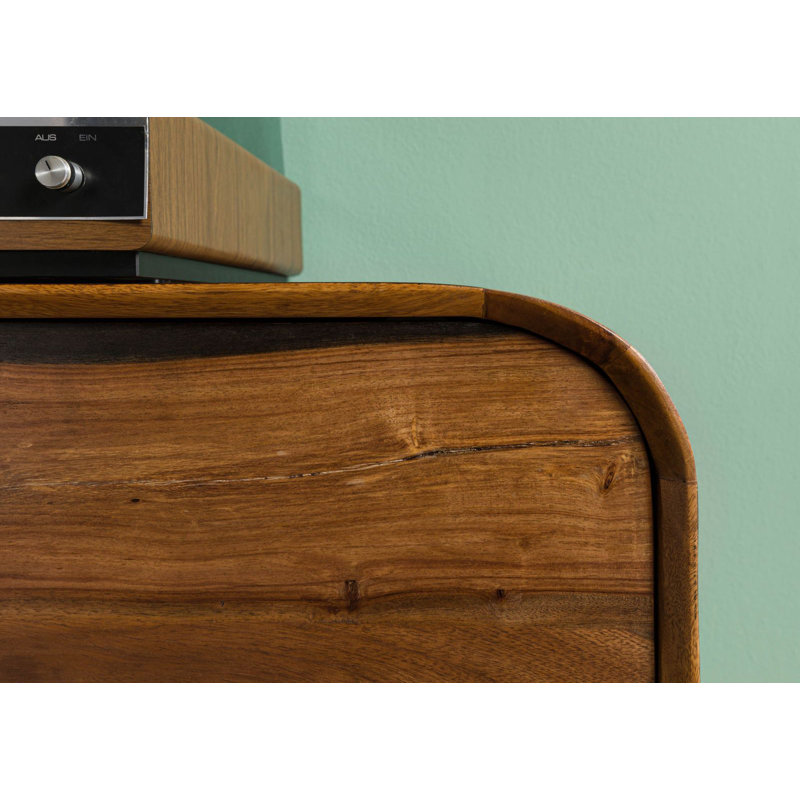 173cm Solid Wood Sideboard, Dark Brown