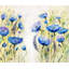 Blue Garden - beige avec imprimé mat pour la décoration intérieure