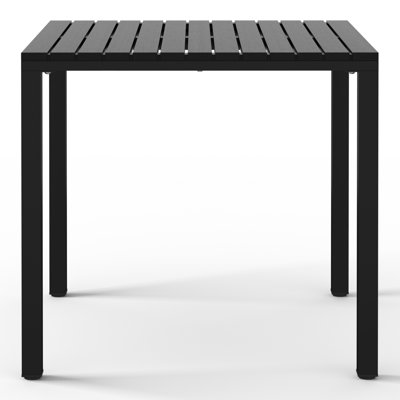 Jackqueline 31.5" Outdoor Square Dining Table With Metal Frame