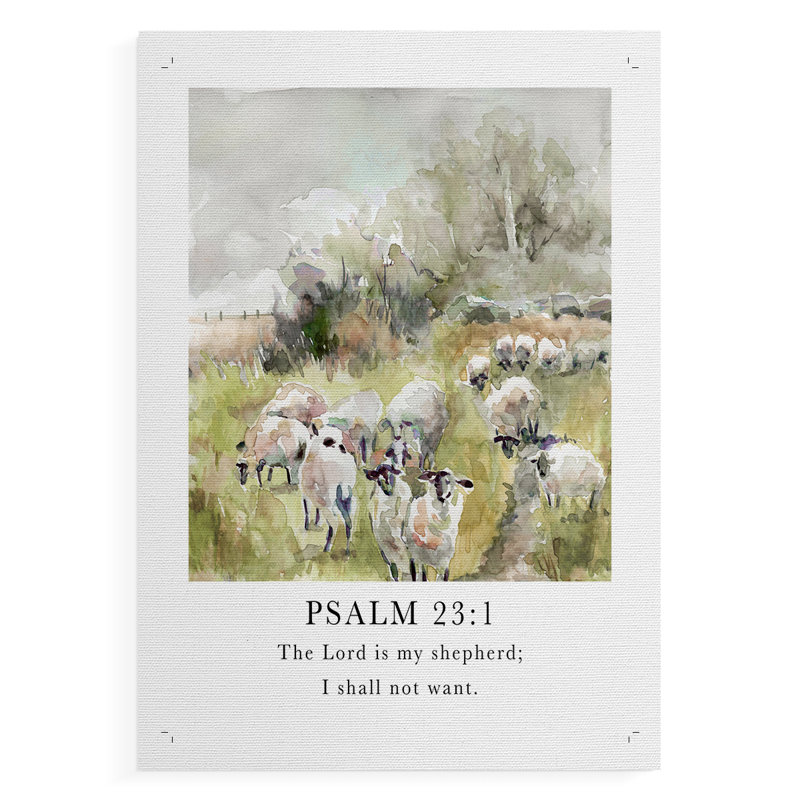 Psaume 23: 1 - Impression sur toile seulement - NON-CADRE, H 27 po x l 18 po