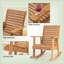 Chaise d'extérieur en bois massif à bascule Baccarin