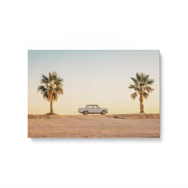 Impression sur toile Sunset Drive, H 12 po x l 18 po x P 1,25 po, Toile tendue, 1