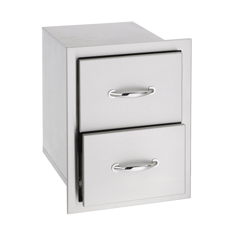 Tiroirs doubles 17 po en acier inoxydable