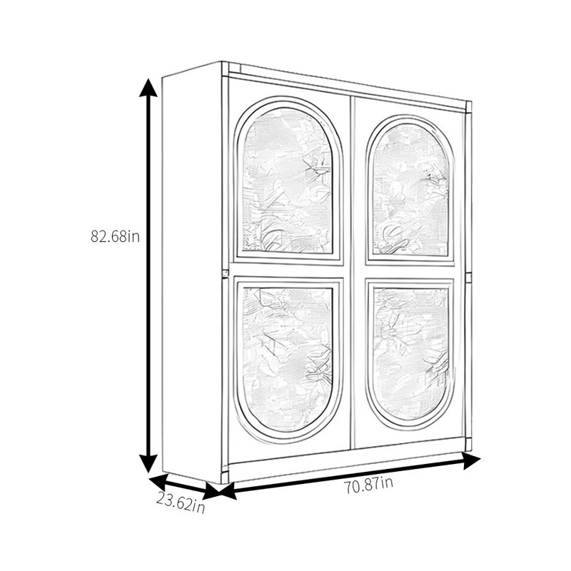 Garde-robe simple, tendance et élégante, H 82,68 po x l 70,87 po x P 23,62 po