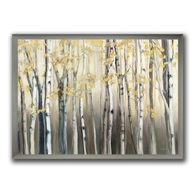 «Golden Birch Forest I», reproduction sur toile encadrée