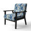 Fauteuil d'appoint rembourré style bohémien et éclectique Coastal Breeze