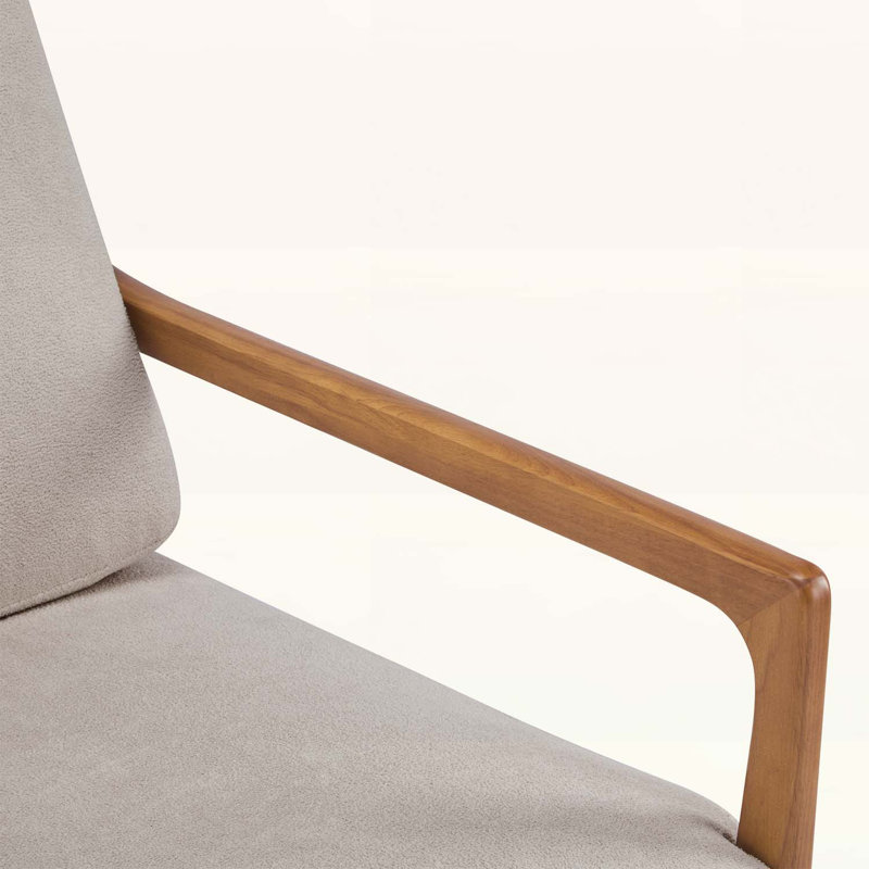 Fauteuil d'appoint, structure en bois avec dossier haut, pour le salon / chambre à coucher / coin lecture