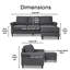 Canapé modulaire réversible avec méridienne Serta Harmon-1282876229-1282876228