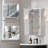 Recessed Or Surface Wall Mount Bathroom Medicine Cabinet With Adjustable Glass Shelves-126374941-126374942