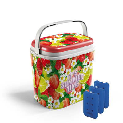 Campball Dakota Fields 28.5306L Ice Chest in Strawberry And Lime