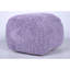 Repose-pieds en microfibre carrée en chenille teinté lavande