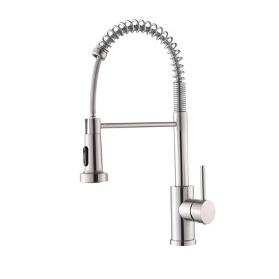 Versatile Dual Spray Kitchen Faucet Stainless Steel Industrial Style For Farmhouse And Rv