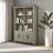 47"W Bookcase Shelf With Cabinet Doors