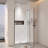 32-36"W X 72"H Left And Right Opening Universal Pivot Shower Door, Open Outside, With 1/4" And 5/16" Tempered Glass And Matted Black Finish-123210271